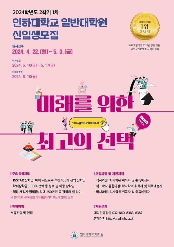 대학원, 2024학년도 후기 신입생 모집